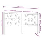 vidaXL Tête de lit 206x4x100 cm Bois massif de pin