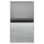 vidaXL Moustiquaire plissée pour fenêtre Aluminium 60x160 cm et auvent