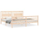 vidaXL Cadre de lit sans matelas 200x200 cm bois massif