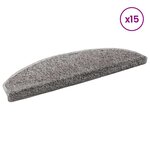 vidaXL Tapis d'escalier auto-adhésifs 15 pc 80 x 24 5 x 3 5 cm Gris