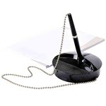 Stylo sur Socle Chaînette Chromée 52cm Noir FELLOWES