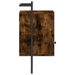 vidaXL Table de chevet murale 2 Pièces chêne fumé 40x30x61 cm