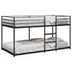 VidaXL Lit superposé sans matelas noir 80x200 cm acier