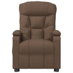 vidaXL Fauteuil inclinable électrique Marron Tissu