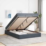 vidaXL Cadre de lit avec matelas avec matelas 2 Pièces Gris Foncé Velours