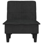 vidaXL Chaise longue noir velours