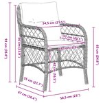 vidaXL Ensemble de salle à manger de jardin 5 pièces avec coussins en rattan poly noir