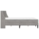 vidaXL Cadre de lit avec matelas Gris clair 120 x 200 cm Velours