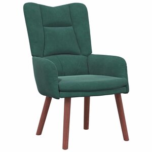 vidaXL fauteuil Vert foncé 63 x 67 x 94 cm Velours