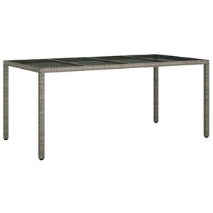 vidaXL Table de Jardin Gris polyrotin