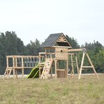 Aire de jeux - Double toboggan vert citron - Hunter