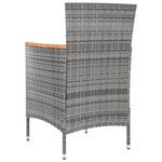 vidaXL Mobilier à dîner de jardin 9Pièces et coussins Résine tressée Gris