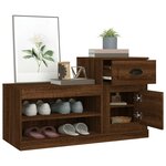 vidaXL Armoire à chaussures chêne marron 100x42x60cm bois d'ingénierie