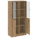 vidaXL Buffet haut avec portes chêne artisanal bois d'ingénierie