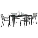 vidaXL Ensemble de salle à manger pour jardin 5 Pièces Anthracite