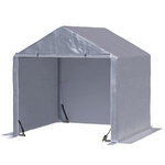 Abri de jardin rangement extérieur en PE résistant aux UV gris dim. 2L x 2l x 2H m