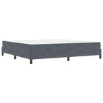 vidaXL Lit à ressorts avec matelas Gris foncé 200 x 220 cm tissu