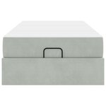 vidaXL Cadre de lit avec matelas Gris clair 100 x 200 cm Velours