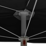 vidaXL Demi-parasol de jardin avec mât 180x90 cm Noir