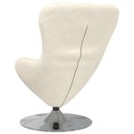 vidaXL Fauteuil œuf Crème 63 x 73 x 90 cm Velours