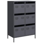 vidaXL Buffet haut anthracite 68x39x101 5 cm acier