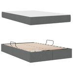 vidaXL Lit avec rangement et matelas Gris foncé 120 x 200 cm Polyester