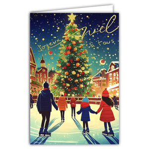 61-5845 Carte Joyeux Noël avec enveloppe blanche 12x17 5cm