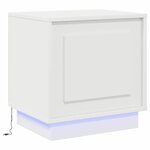 vidaXL Cabinet de chevet avec 2 Pièces Blanc 44 x 34 5 x 45 cm
