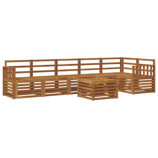 vidaXL Ensemble de canapés d'extérieur 7 pc Naturel Polyester