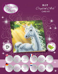 Carte à diamanter Strass Crystal Art Licorne 18 cm