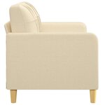 vidaXL Canapé à 2 places Crème 140 cm Tissu