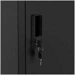 Casier métallique 5 étagères verrouillable 100 kg tôle d'acier laminé à froid anthracite noir 14_0008547