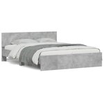 vidaXL Cadre de lit sans matelas gris béton 140x200 cm