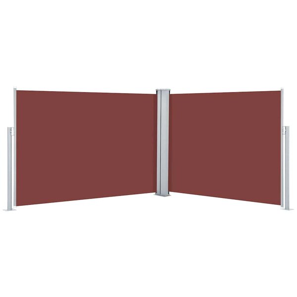 vidaXL Auvent latéral rétractable Marron 120 x 1000 cm