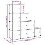 vidaXL Armoire de rangement cubique pour enfants avec 10 cubes en PP blanc