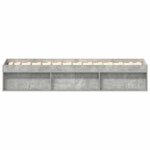 vidaXL Cadre de lit sans matelas gris béton 90x190 cm