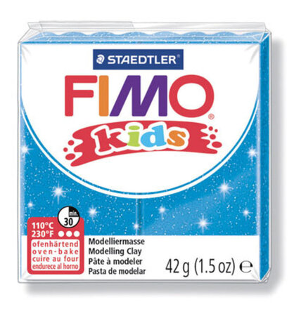Pâte Fimo Kids 42 g Bleu pailleté 8030.312