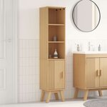 vidaXL Cabinet de salle de bain avec étagère Marron 35 x 30 x 159 cm