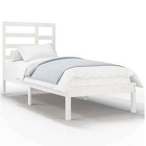 vidaXL Cadre de lit sans matelas blanc bois massif 90x190 cm