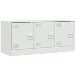 vidaXL Meuble TV blanc 99x39x44 cm acier