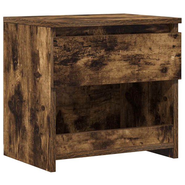 vidaXL Table de chevet Chêne fumé 40x30x39 cm Bois d'ingénierie