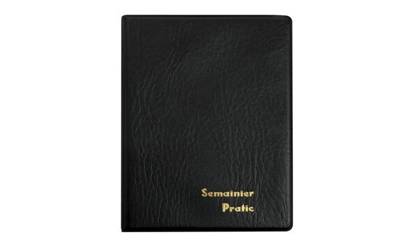 Semainier de bureau Pratic W plastique luxe Wire-o répertoire 180x140 mm Noir EXACOMPTA