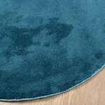 vidaXL Tapis OVIEDO à poils courts turquoise Ø 80 cm