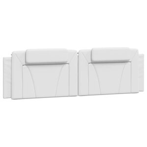 vidaXL Coussin de tête de lit Viana blanc 180 cm similicuir