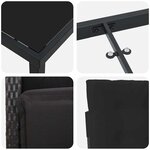 vidaXL Ensemble de salle à manger pour jardin 3 Pièces Noir polyrotin