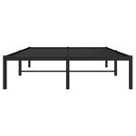 vidaXL Cadre de lit métal sans matelas noir 120x200 cm