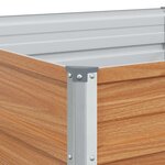 vidaXL Jardinière surélevée Marron Clair 240 x 80 x 77 cm