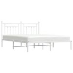vidaXL Cadre de lit métal sans matelas et tête de lit blanc 183x213 cm
