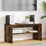 vidaXL Meuble TV Chêne fumé 80 x 35 x 40 cm Bois d'ingénierie