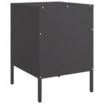 vidaXL Tables de chevet 2 Pièces noir 36x39x50 5 cm acier